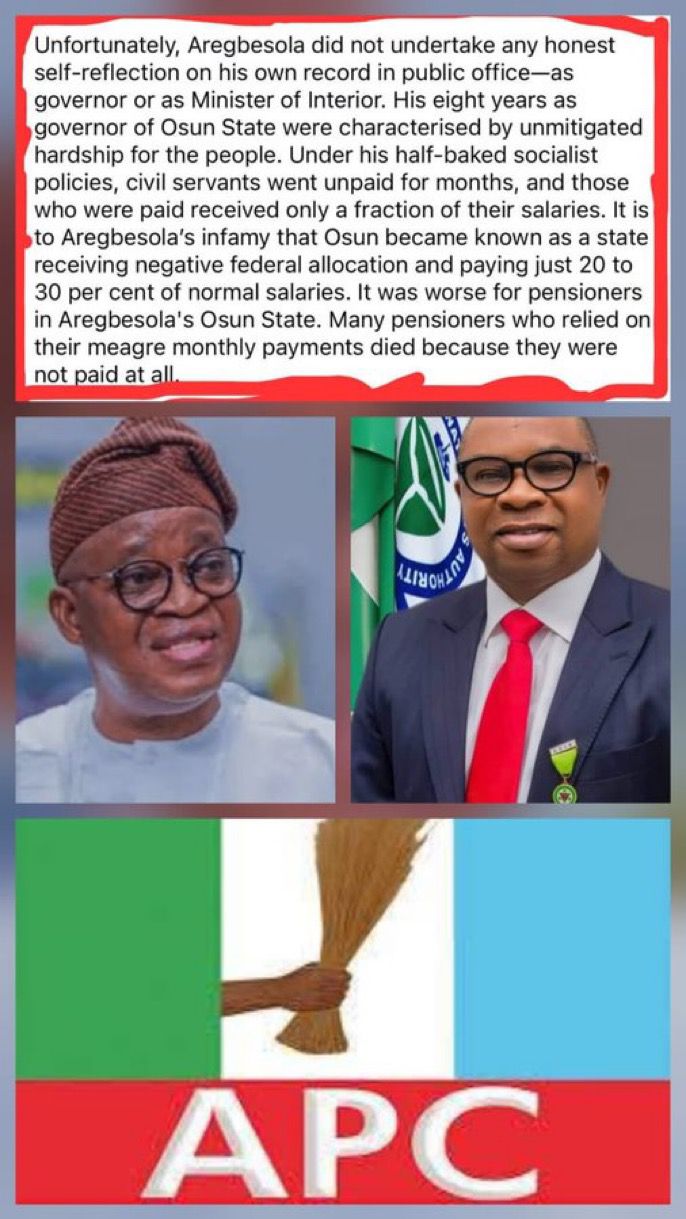 Onanuga’s Verdict: Osun APC’s Sordid Past and Admission of Ruin