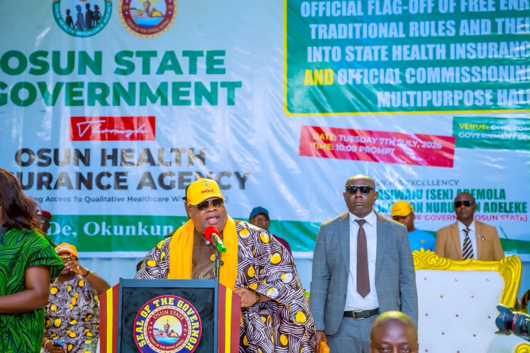 Governor Adeleke Implements Health Insurance Enrolment for Osun Traditional Rulers, Commissions Multipurpose Hall