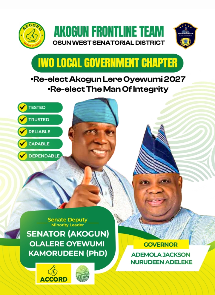 Akogun Frontline Team Set to Mobilise Fifty Thousand Youths Across Osun West Senatorial District Ahead Of the 2027 General Election